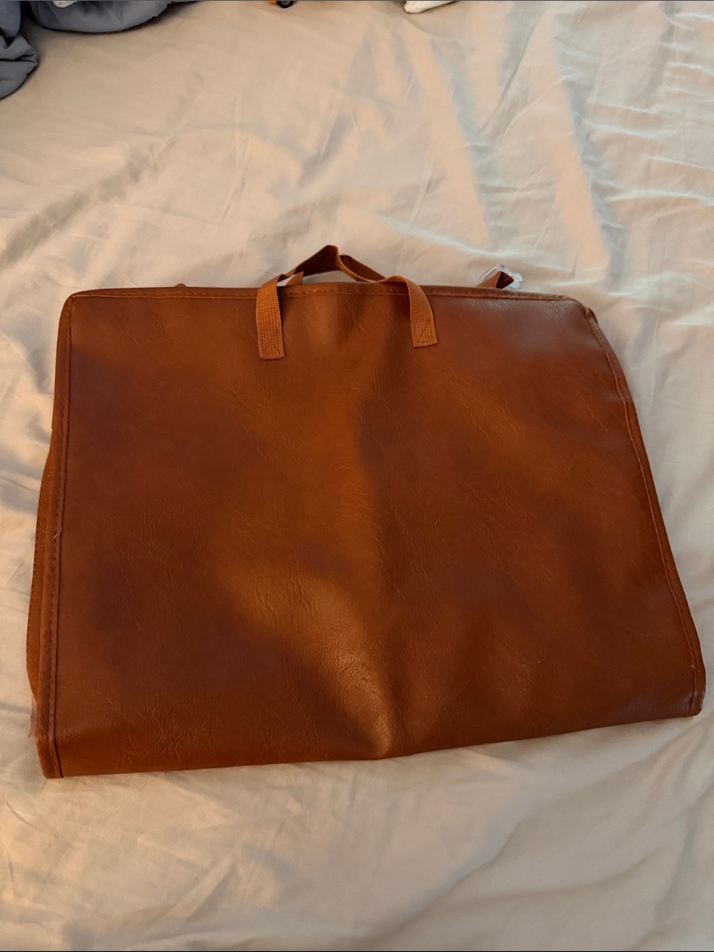 Classic Men's Brown Leather Briefcase Tote